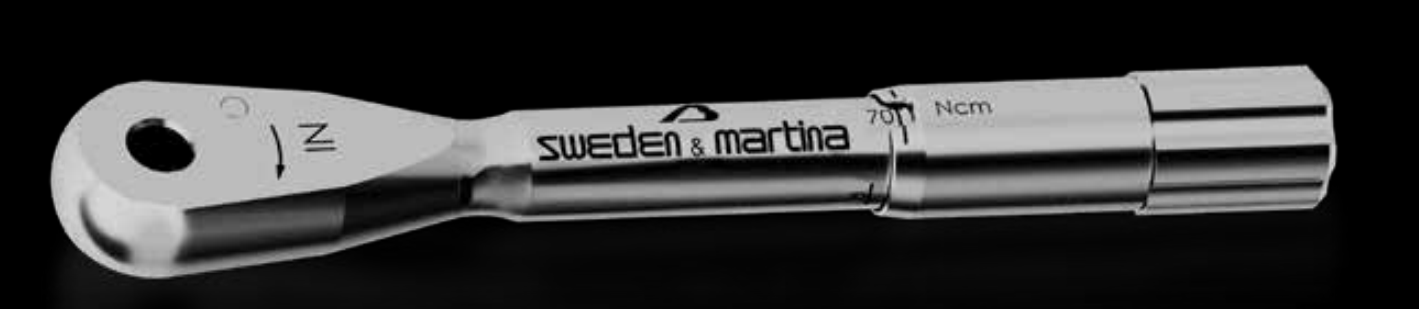 Sweden and Martina CRI5-KIT torque control ratchet marked to 70 Ncm